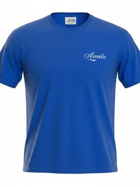 Awake NY Comunidad Logo T-Shirt Blue Men's Size XL Streetwear Tee